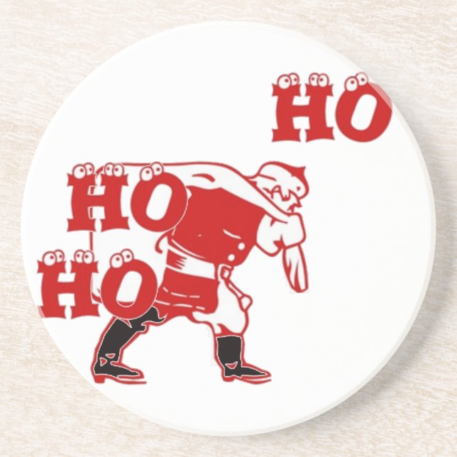 Strong Santa Ho Ho Ho Collection Drink Coaster (Front)