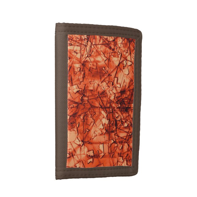 Strong scratches and spotted coral on relief trifold wallet (Side)