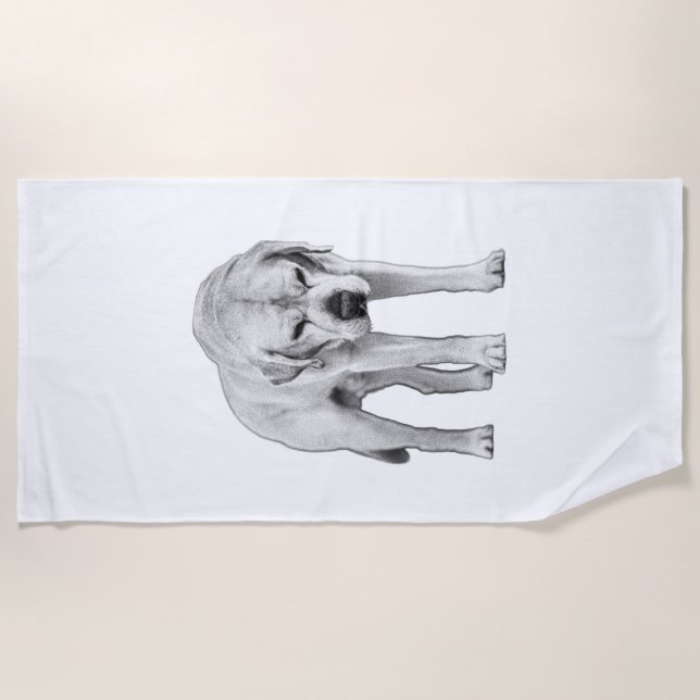 Strong Silhouette Beach Towel (Front)