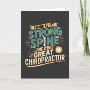 Strong Spine Great Chiropractor Quote Design Card