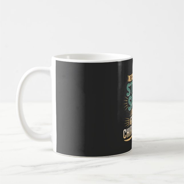Strong Spine Great Chiropractor Quote Design Coffee Mug (Left)