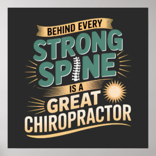 Strong Spine Great Chiropractor Quote Design Poster