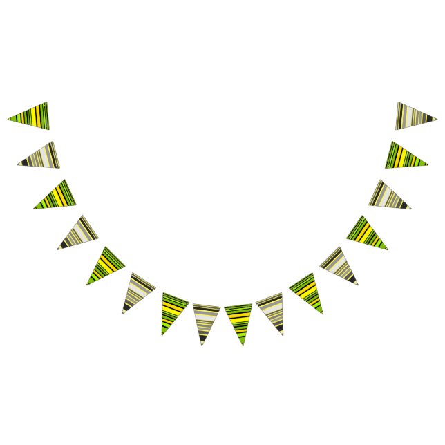 Strong Stripes - green yellow black Bunting Flags (All)