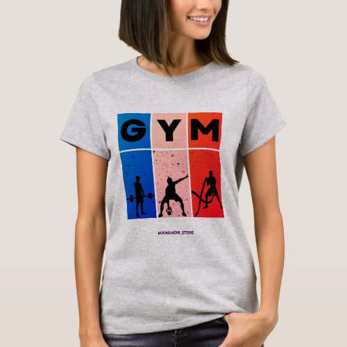 Strong  Stylish Gym Girl T_Shirt Design