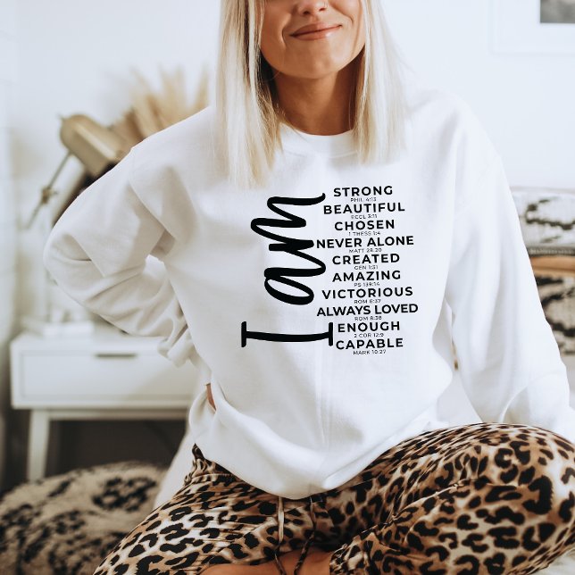 Strong Sweatshirt for Women I Am Enough (Creator Uploaded)