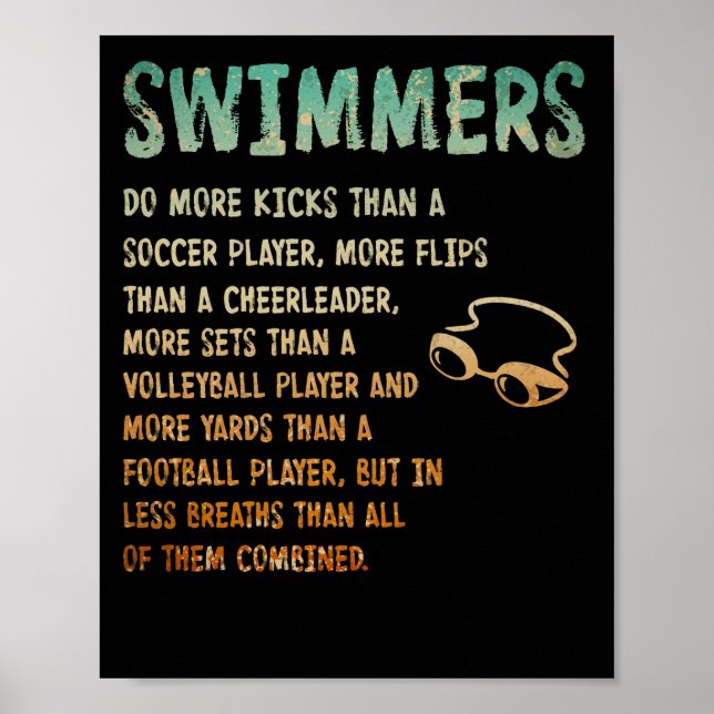 Strong Swimmer for Young Athletes Poster (Front)