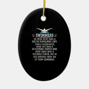 Strong Swimmer Swim Swimming Gifts For Men Women Ceramic Ornament