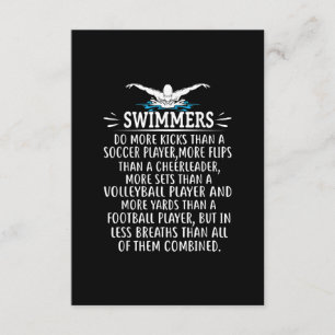 Strong Swimmer Swim Swimming Gifts For Men Women Enclosure Card