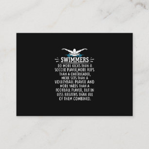 Strong Swimmer Swim Swimming Gifts For Men Women Enclosure Card