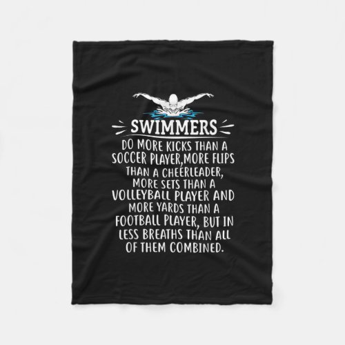 Strong Swimmer Swim Swimming Gifts For Men Women Fleece Blanket