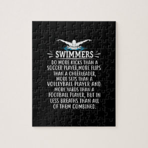 Strong Swimmer Swim Swimming Gifts For Men Women Jigsaw Puzzle