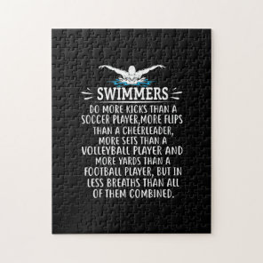 Strong Swimmer Swim Swimming Gifts For Men Women Jigsaw Puzzle