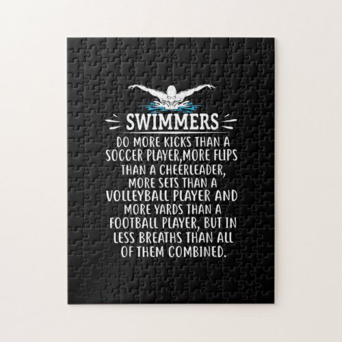 Strong Swimmer Swim Swimming Gifts For Men Women Jigsaw Puzzle