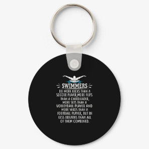 Strong Swimmer Swim Swimming Gifts For Men Women Keychain