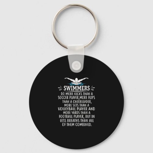 Strong Swimmer Swim Swimming Gifts For Men Women Keychain