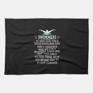 Strong Swimmer Swim Swimming Gifts For Men Women Kitchen Towel