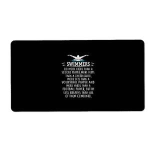 Strong Swimmer Swim Swimming Gifts For Men Women Label