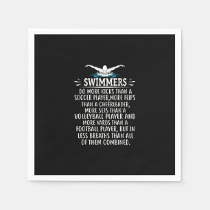 Strong Swimmer Swim Swimming Gifts For Men Women Napkins