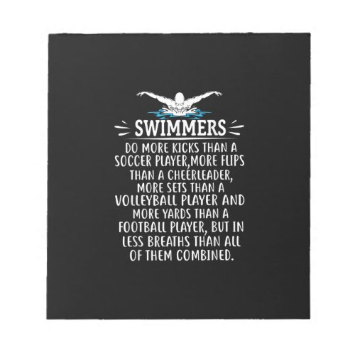 Strong Swimmer Swim Swimming Gifts For Men Women Notepad