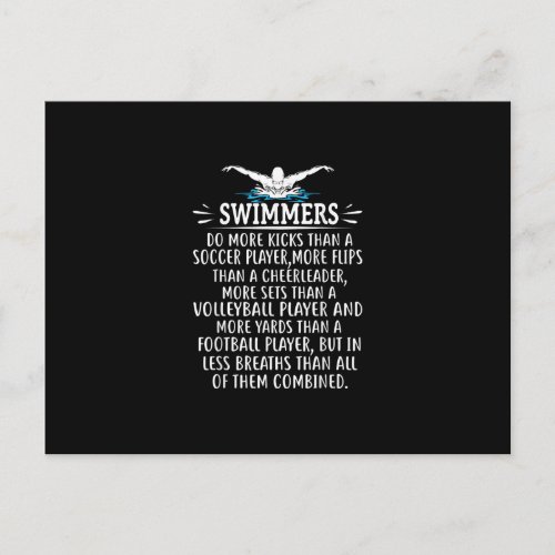 Strong Swimmer Swim Swimming Gifts For Men Women Postcard