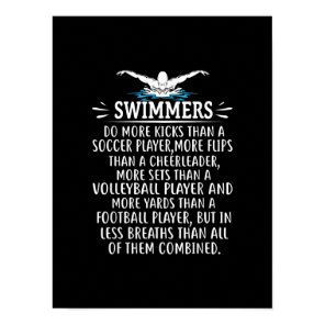 Strong Swimmer Swim Swimming Gifts For Men Women Poster