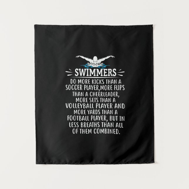 Strong Swimmer Swim Swimming Gifts For Men Women Tapestry (Front)