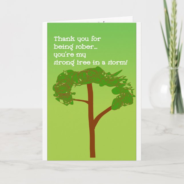 Strong tree of sobriety card (Front)