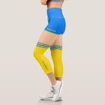 Strong Ukraine Capri Leggings Ukrainian Flag<br><div class="desc">Support Ukraine Capri Leggings - Peace - Ukrainian Flag - Freedom - Solidarity - Strong Together - Freedom Victory ! Let's make the world a better place - everybody together ! A better world begins - depends - needs YOU too ! You can transfer to 1000 Zazzle products. Resize and...</div>