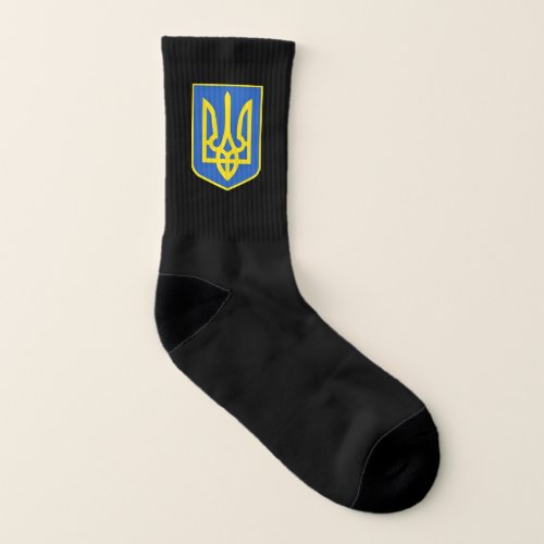 Strong Ukraine Coat Of Arms _ Freedom Always Wins  Socks