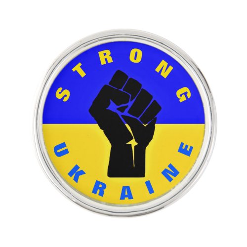 Strong Ukraine _ Freedom Victory _ Ukrainian Flag  Lapel Pin