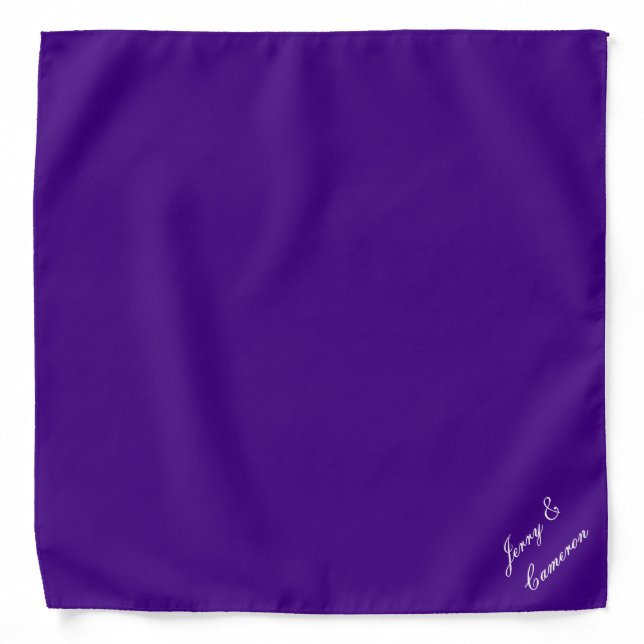 Strong Violet 400080 - With Name or Blank Bandana (Front)