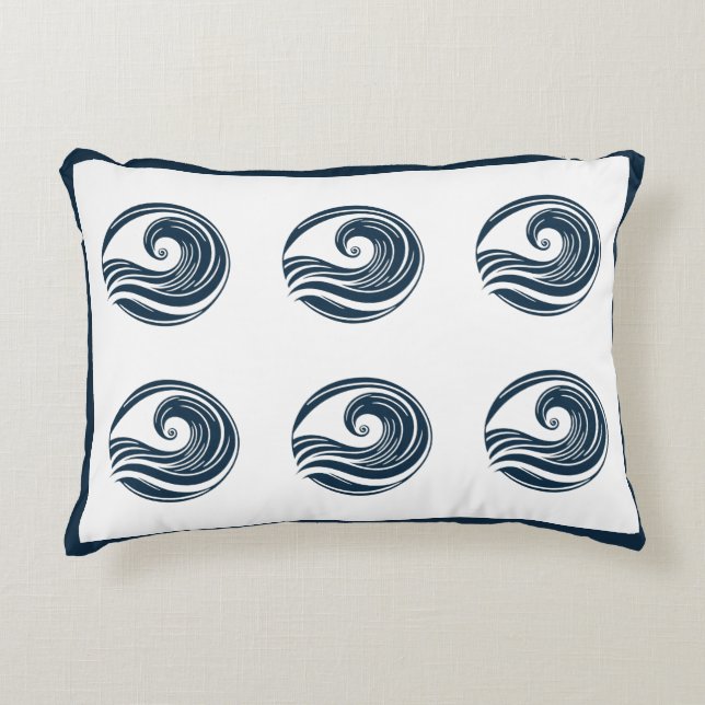 Strong Wave  Accent Pillow (Front)