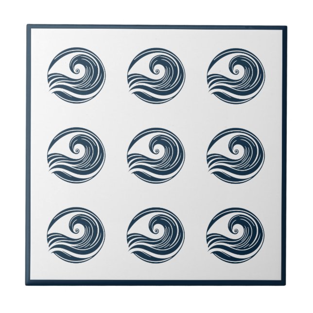Strong Wave  Ceramic Tile (Front)