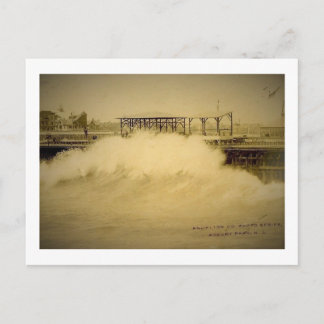 Strong Waves, Asbury Park, New Jersey Vintage Postcard