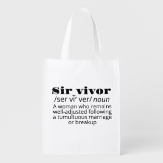 Strong wife survives bad marriage grocery bag