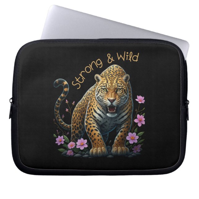 Strong & Wild Jaguar Soul Laptop Sleeve (Front)