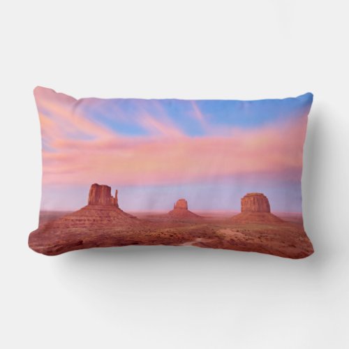 Strong Winds over Desert Valley Lumbar Pillow