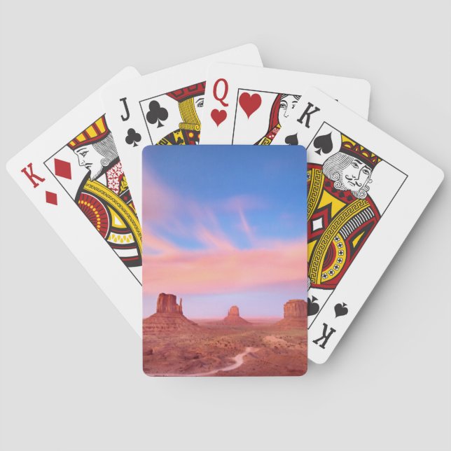 Strong Winds over Desert Valley Poker Cards (Back)