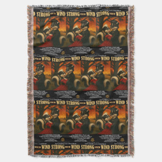 Strong with the Wind Movie Parody Throw Blanket