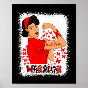 Strong Woman Congestive Heart Failure Warrior Hear Poster