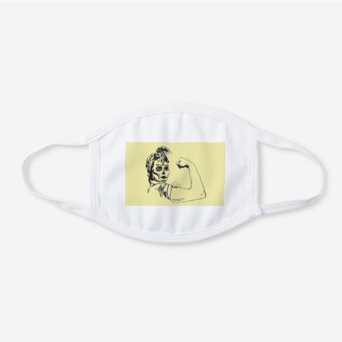 Strong woman face mask by Ann Charles
