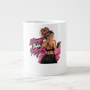 Strong Woman – Fitness Motivation Gym Workout T-Sh Giant Coffee Mug