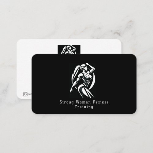 Strong Woman Fitness Personal Training Minimalist Business Card