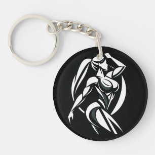 Strong Woman Fitness Personal Training Minimalist Keychain