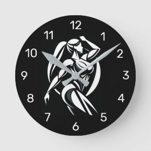 Strong Woman Fitness Personal Training Minimalist Round Clock