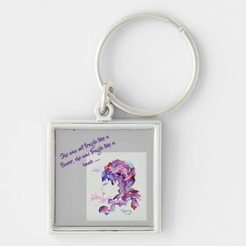 Strong woman keychain
