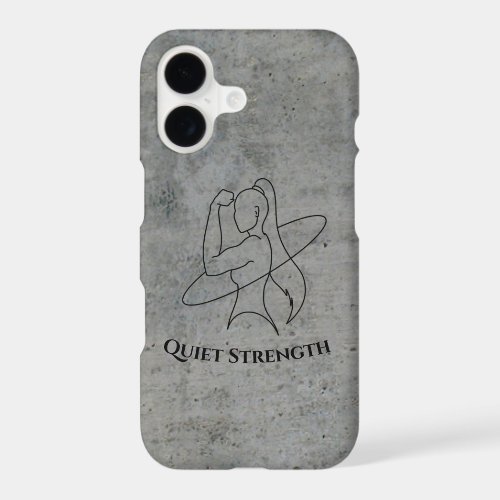 Strong Woman Minimalist Fitness Sketch iPhone Case