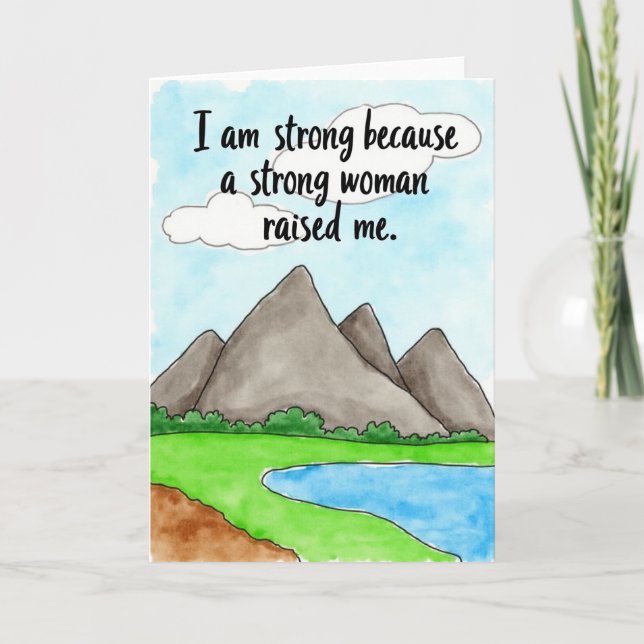 Strong Woman Mothers Day Card (Front)