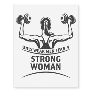 Strong Woman Temporary Tattoos