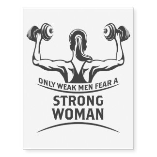 Strong Woman Temporary Tattoos